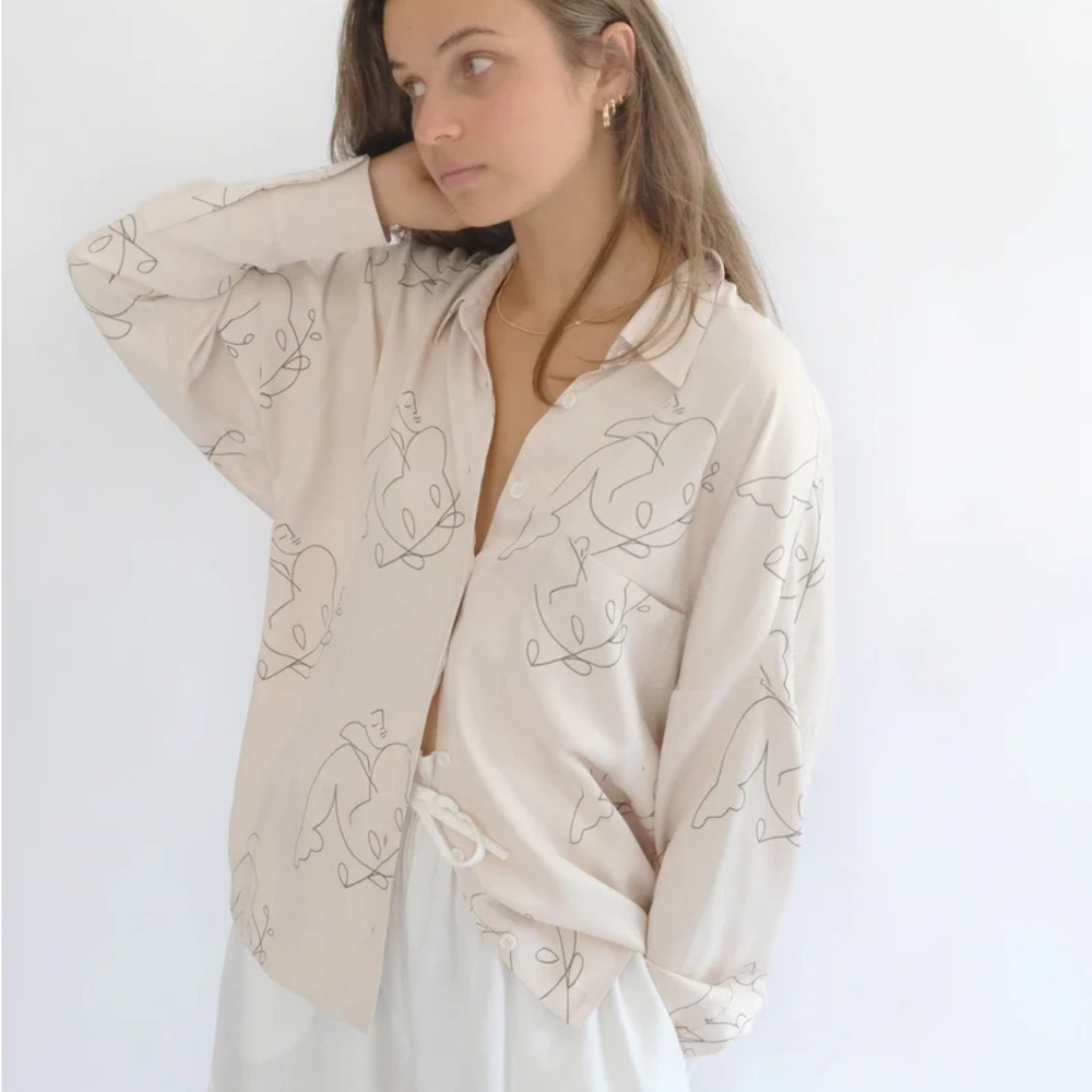 Oh Seven Days Augusto Silk Satin Blouse